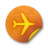 Orange sticker badges 291 Icon